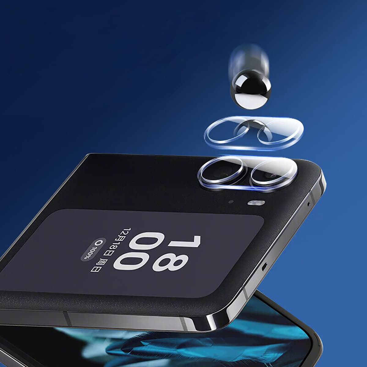 Cường lực camera Oppo Find N2 Flip 3D độ cứng 9H trong suốt - 9