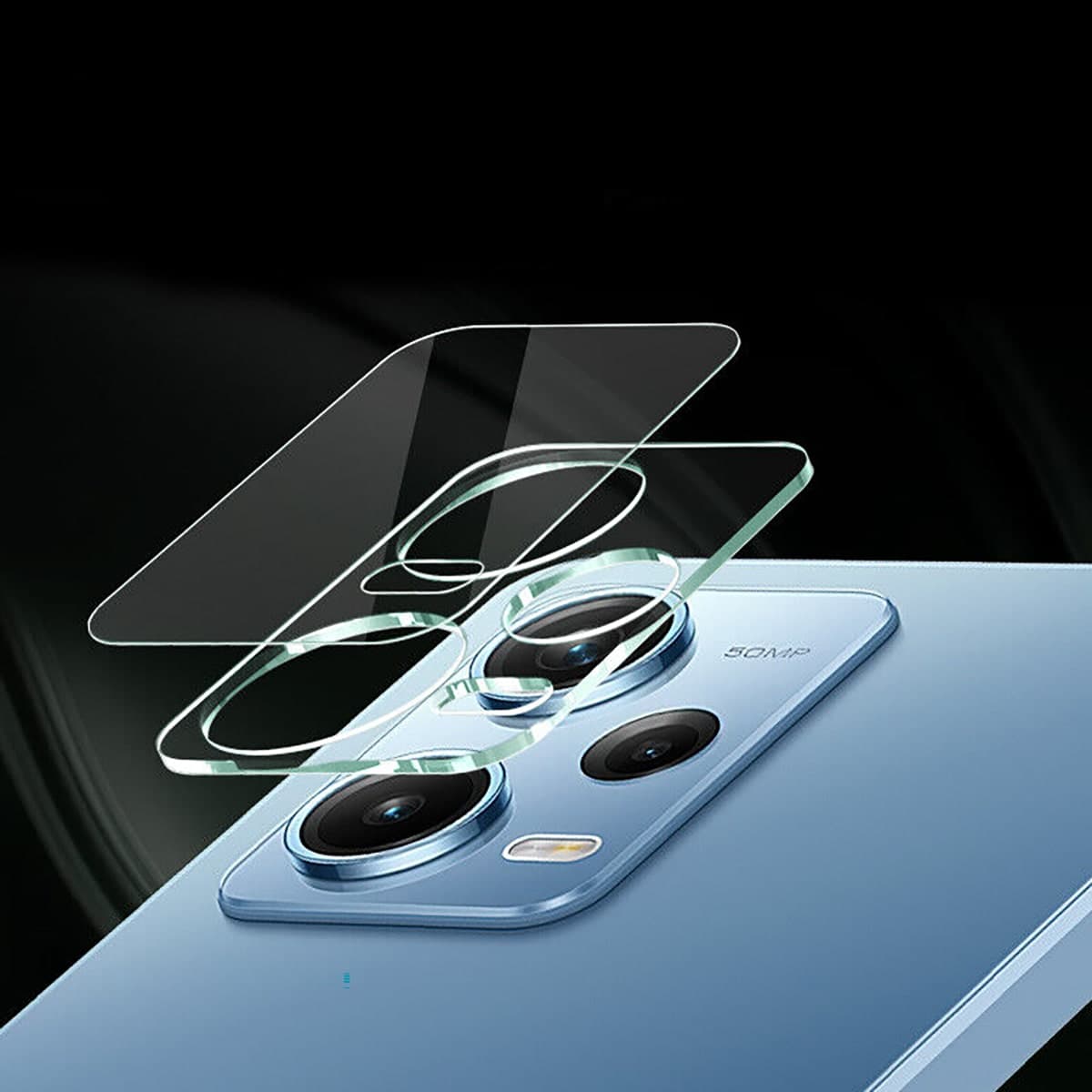 Dán camera Xiaomi Redmi Note 12 Pro thấu kính nổi 3D cường lực camera trong suốt - 8