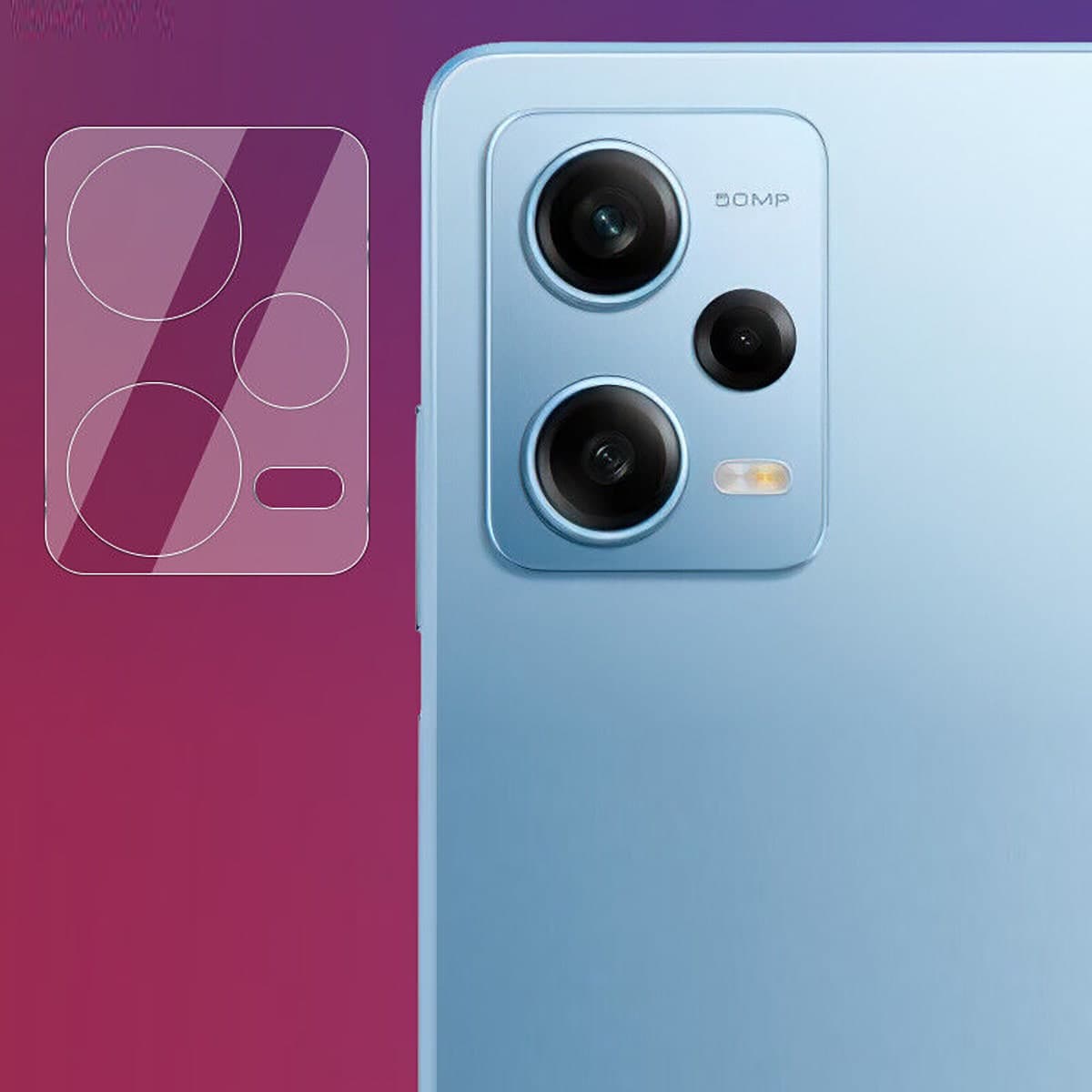 Dán camera Xiaomi Redmi Note 12 Pro thấu kính nổi 3D cường lực camera trong suốt - 2