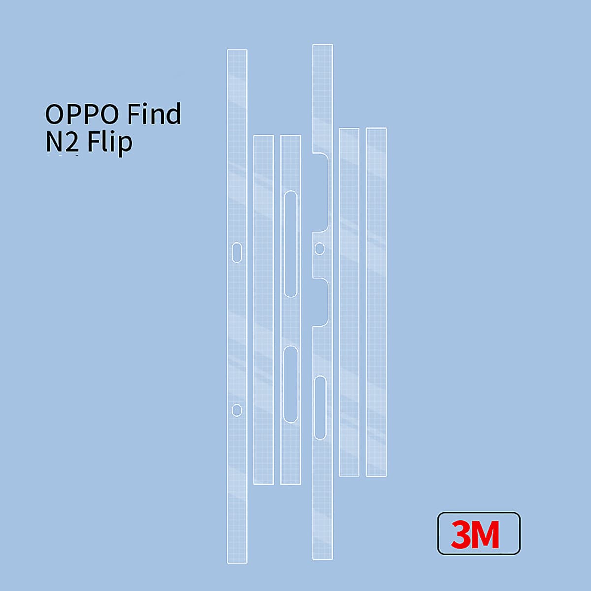 Dán viền Find N2 Flip - Dán bảo vệ khung viền Oppo Find N2 Flip PPF cao cấp dẻo - 2 Bộ - 2