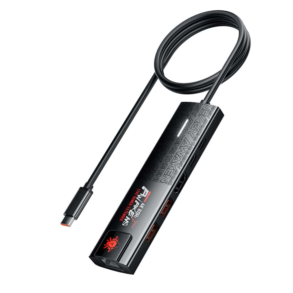 HUB Type C sang HDMI 4K Plextone 6in1 Pro sạc PD 100W Mạng Lan HUB USB 3.0 tốc độ cao HUB USB C to HDMI 2.0 - RJ45 - Type C cho Laptop hỗ trợ Macbook - 2