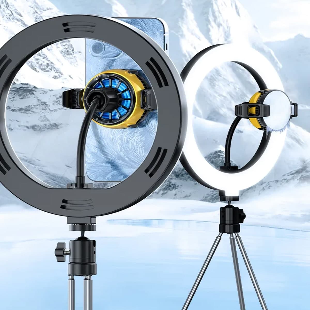 Quạt tản nhiệt điện thoại Memo DLA6 sò lạnh từ tính Led RGB có ngàm hỗ trợ Livestream - 3