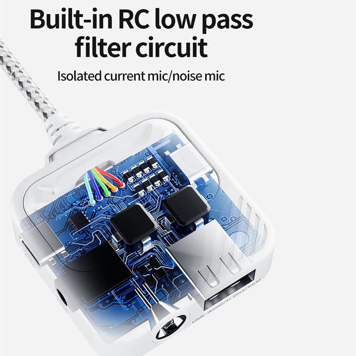 Cáp chuyển đổi tai nghe Plextone Gs Max Pro III Type C sang 3.5mm hỗ trợ ipad vừa nghe nhạc vừa sạc siêu nhanh 60W cắm usb - 4