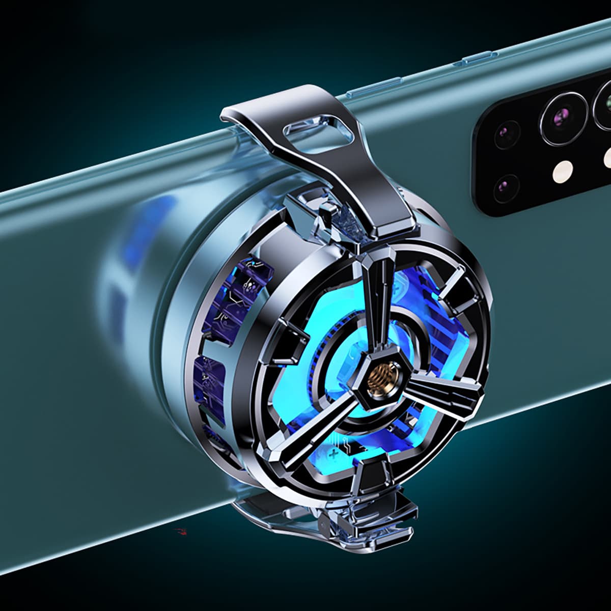 Quạt tản nhiệt điện thoại Ipad F16 sò lạnh từ tính led RGB hỗ trợ sạc không dây - 3