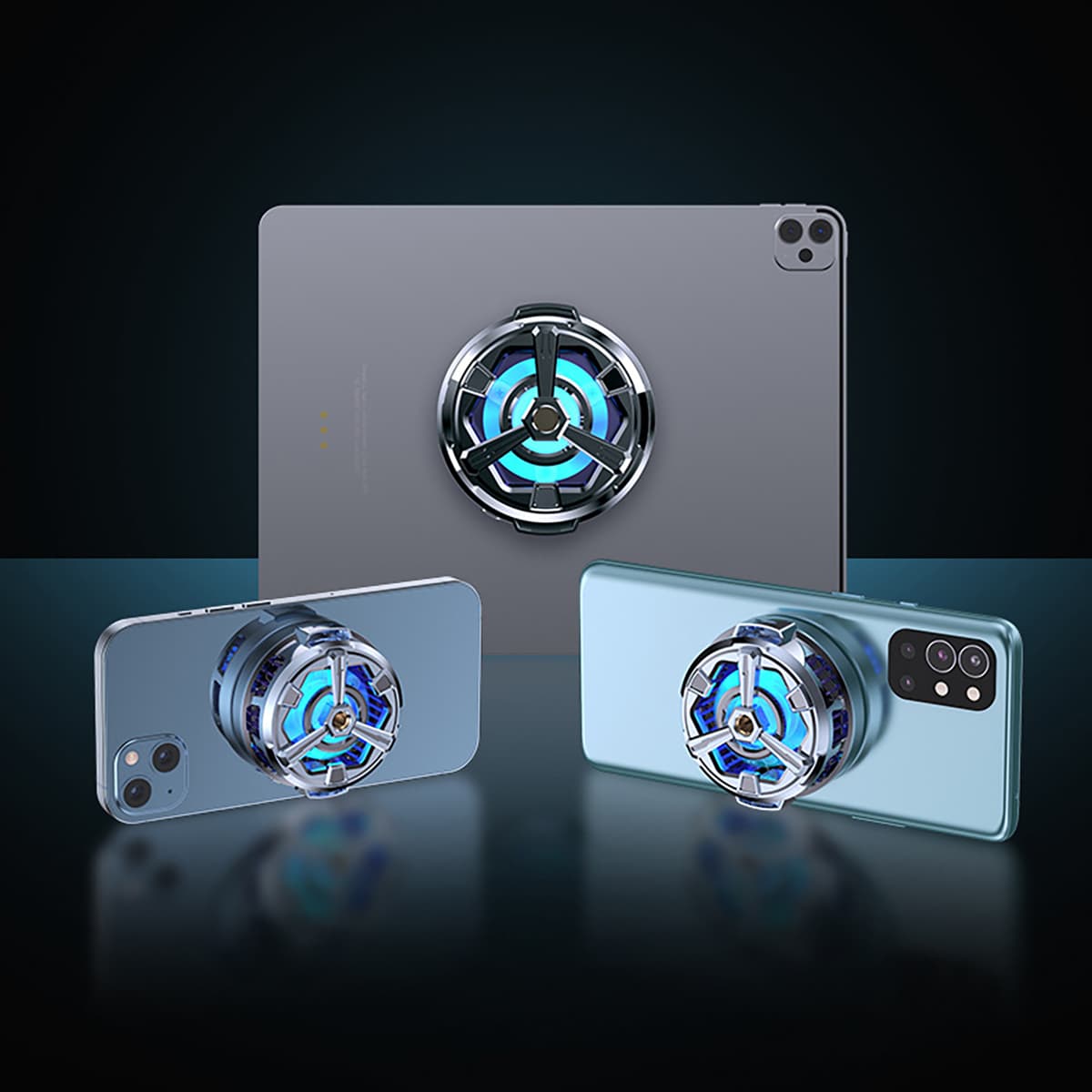 Quạt tản nhiệt điện thoại Ipad F16 sò lạnh từ tính led RGB hỗ trợ sạc không dây - 9