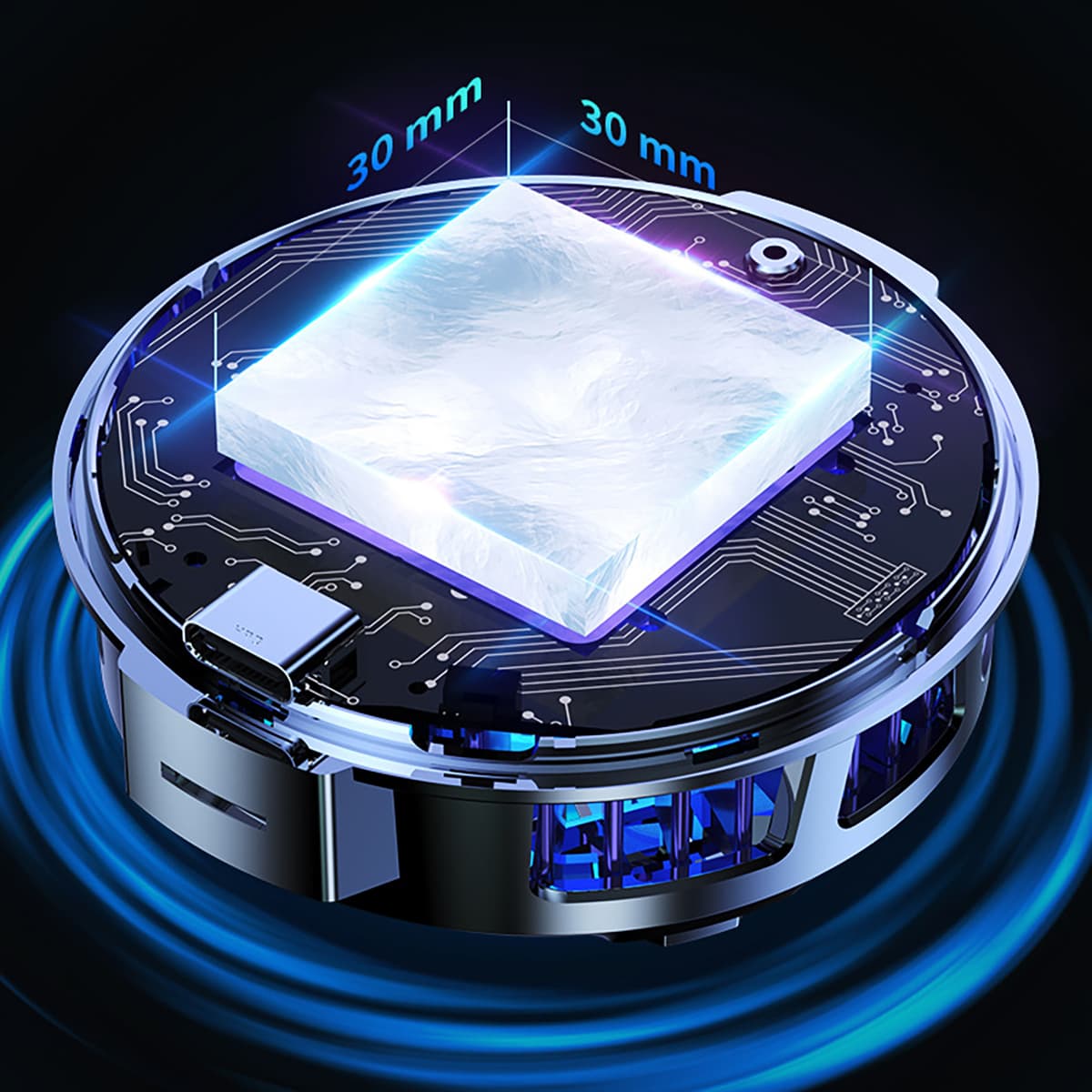 Quạt tản nhiệt điện thoại Ipad F16 sò lạnh từ tính led RGB hỗ trợ sạc không dây - 6