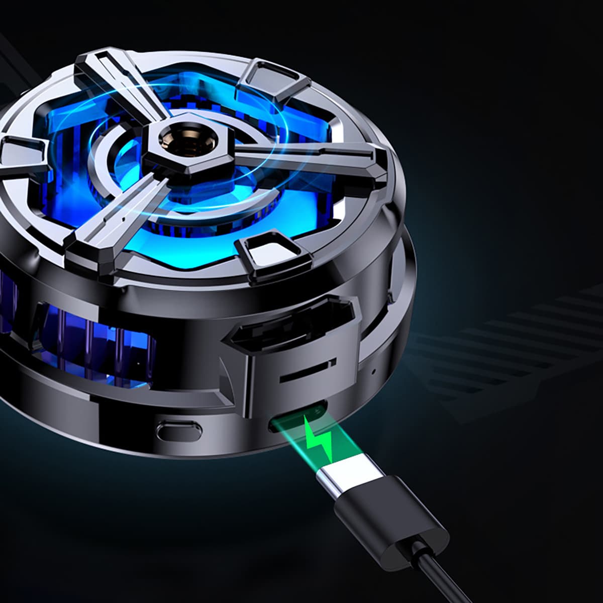 Quạt tản nhiệt điện thoại Ipad F16 sò lạnh từ tính led RGB hỗ trợ sạc không dây - 5