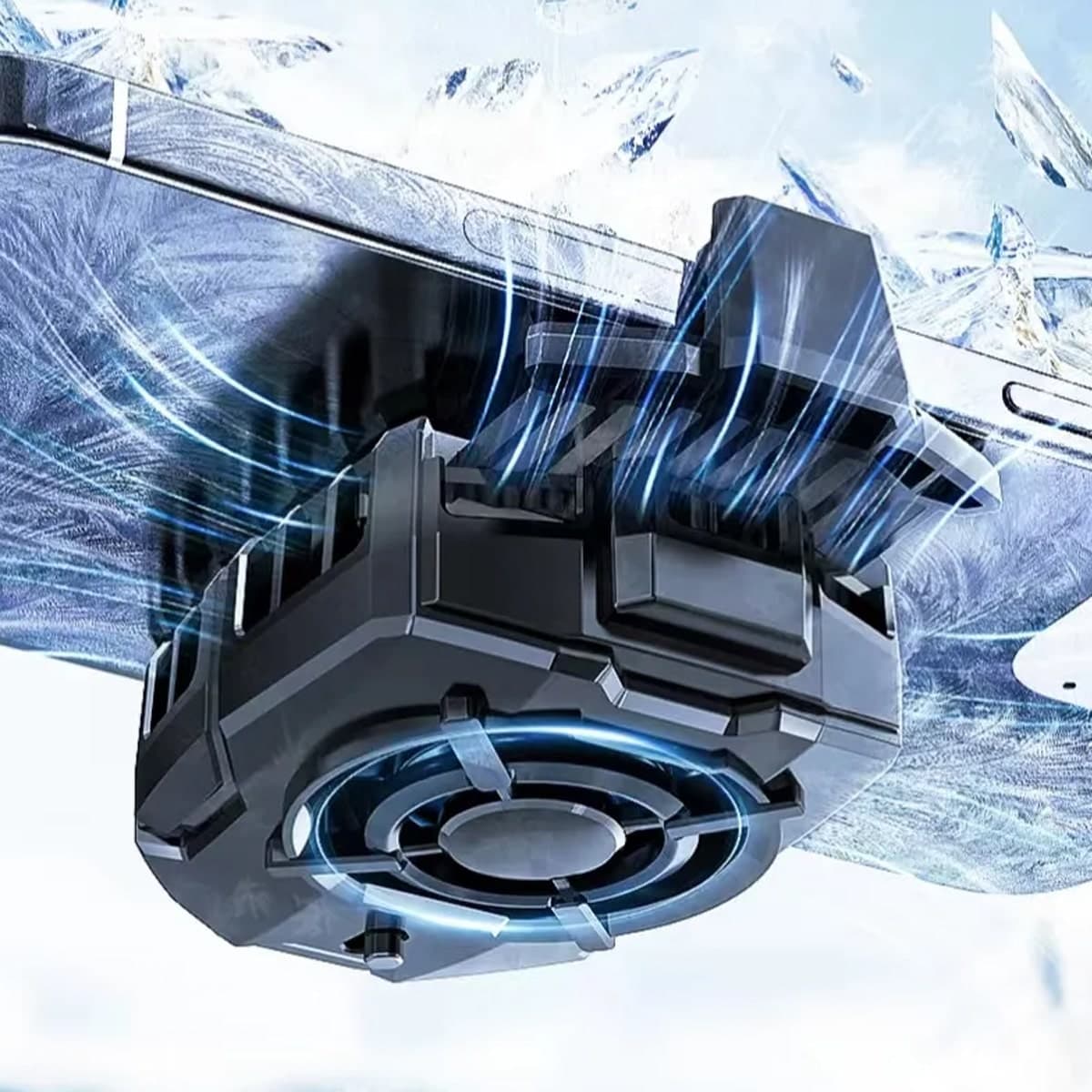 Quạt tản nhiệt điện thoại Memo DLA7 sò lạnh led RGB Gaming - 4