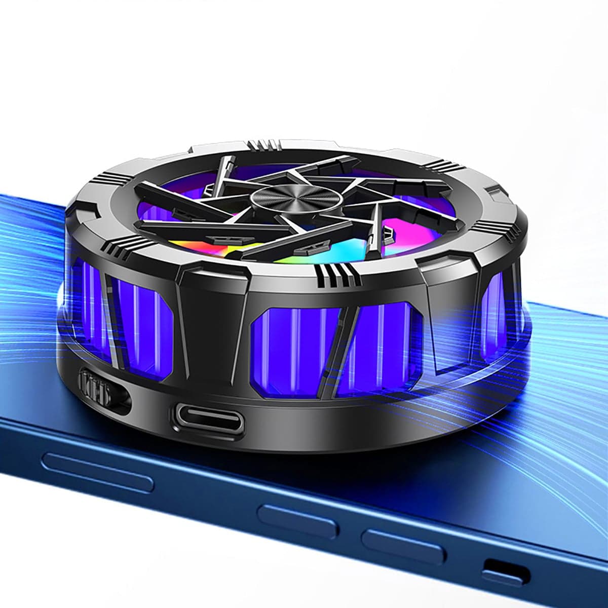 Quạt tản nhiệt điện thoại máy tính bảng Ipad AL11 sò lạnh từ tính led RGB - 7