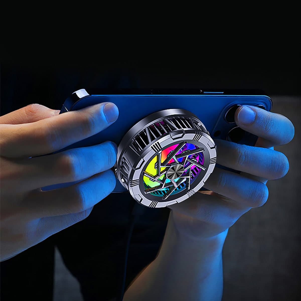 Quạt tản nhiệt điện thoại máy tính bảng Ipad AL11 sò lạnh từ tính led RGB - 4