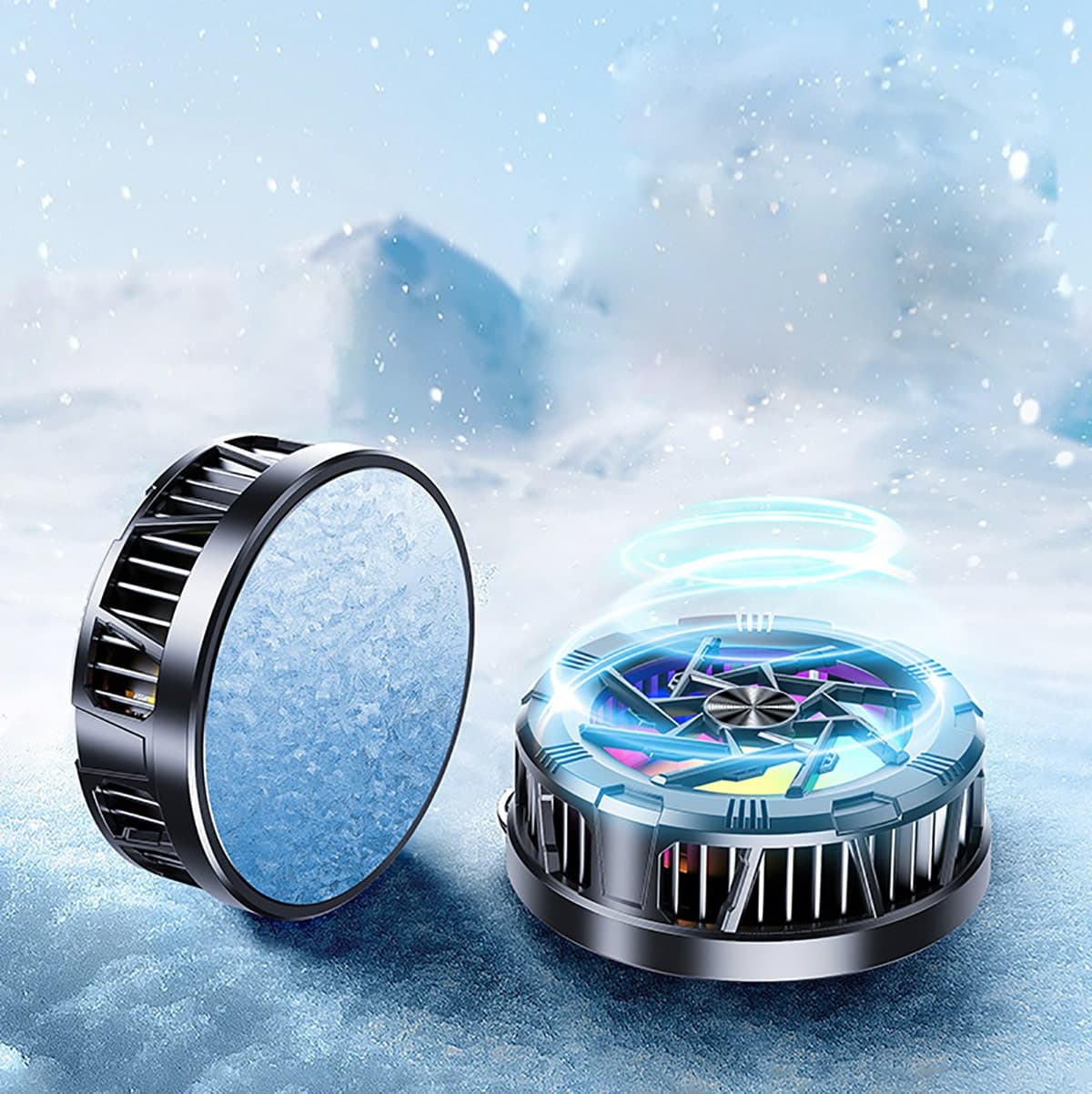 Quạt tản nhiệt điện thoại máy tính bảng Ipad AL11 sò lạnh từ tính led RGB - 3