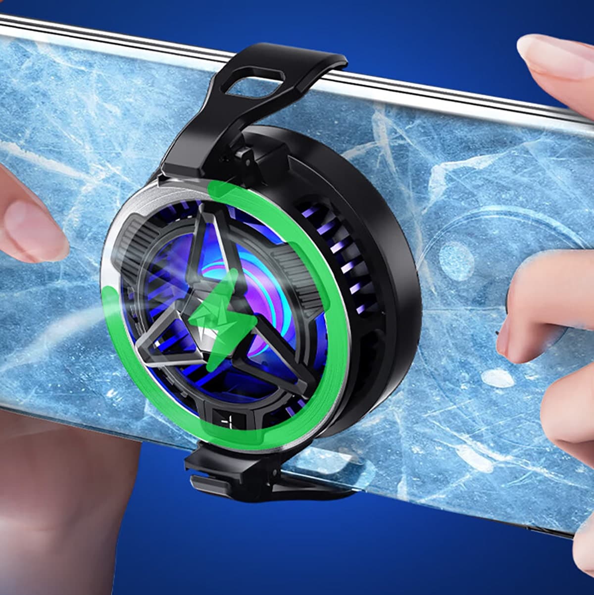 Quạt tản nhiệt điện thoại sò lạnh từ tính SL05 có sạc không dây màn hình hiển thị nhiệt độ Led RGB 2023 - 3