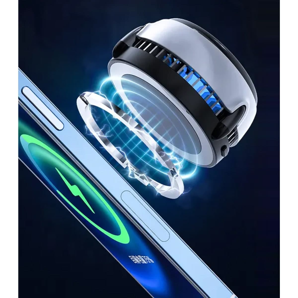 Quạt tản nhiệt điện thoại Memo CX03 sò lạnh từ tính led RGB hỗ trợ sạc không dây - 4