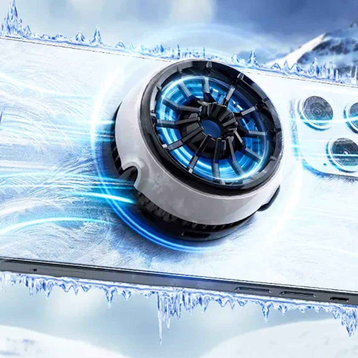 Quạt tản nhiệt điện thoại Memo CX03 sò lạnh từ tính led RGB hỗ trợ sạc không dây - 3