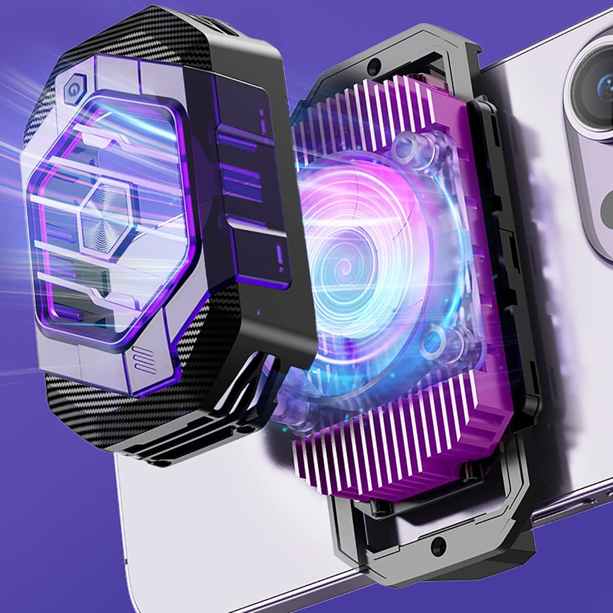 Sò lạnh tản nhiệt điện thoại Ipad X65 quạt công suất 24W 3 chế độ làm lạnh led RGB hỗ trợ Livestream - 5