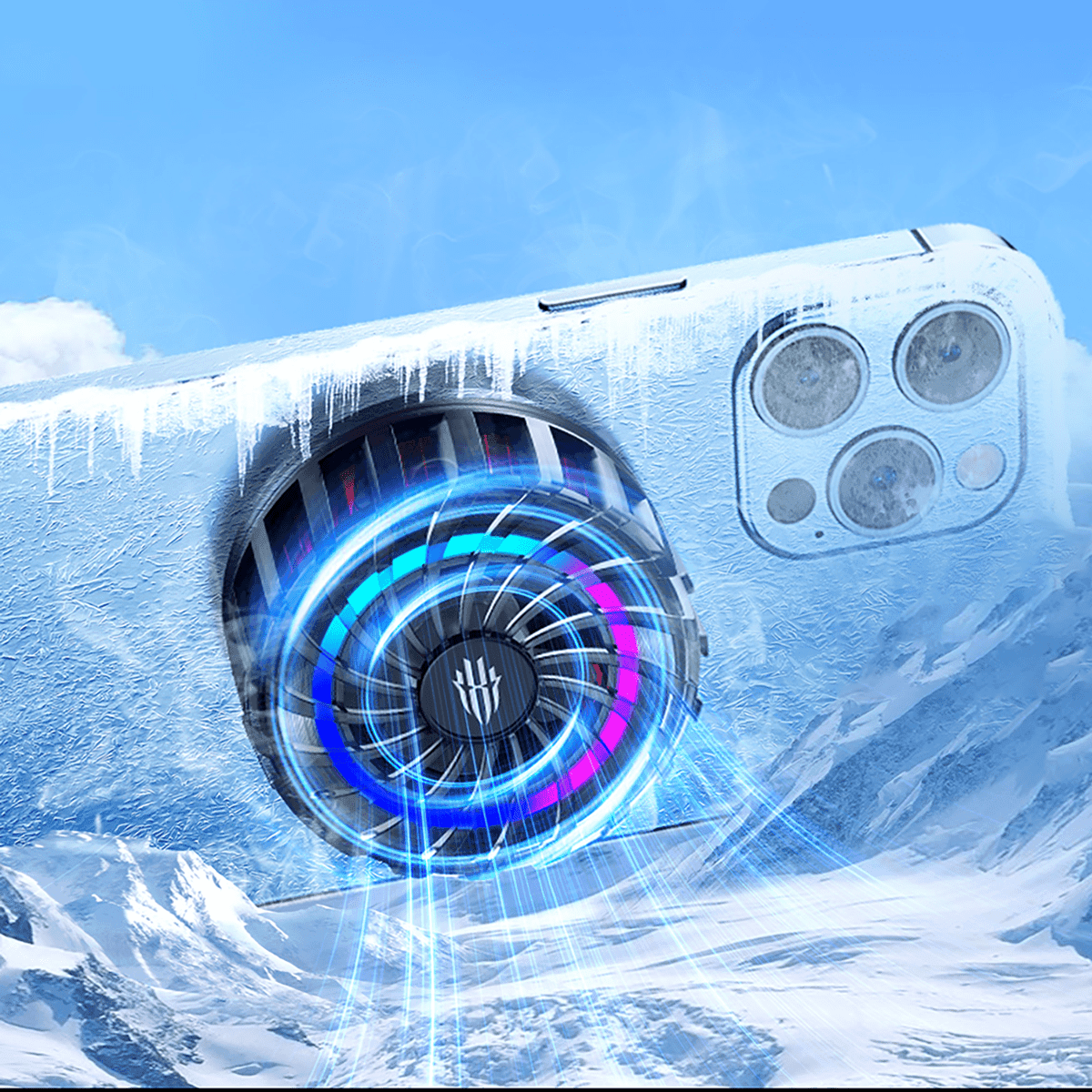 Quạt tản nhiệt điện thoại máy tính bảng Nubia Redmagic Magnetic Cooler 4 Pro sò lạnh từ tính AI công suất 27W - 4