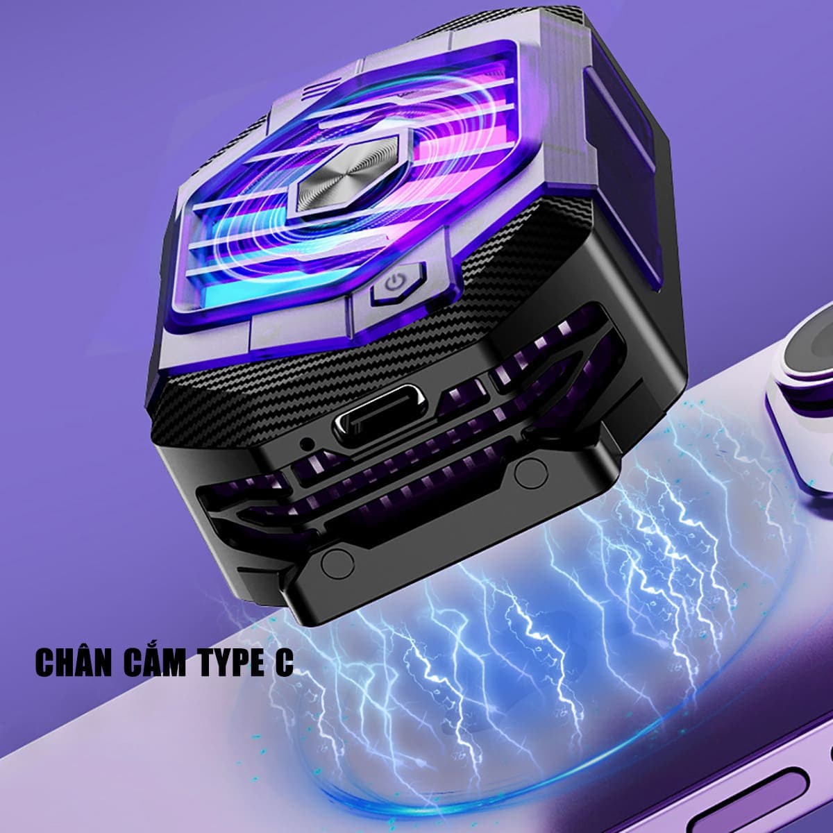 Quạt tản nhiệt điện thoại máy tính bảng X65 sò lạnh từ tính 24W 3 chế độ làm lạnh led RGB - 5