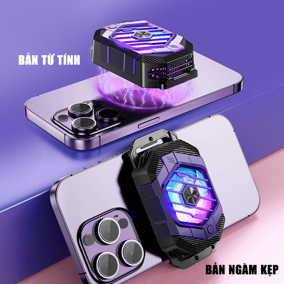 Quạt tản nhiệt điện thoại máy tính bảng X65 sò lạnh từ tính 24W 3 chế độ làm lạnh led RGB - 7