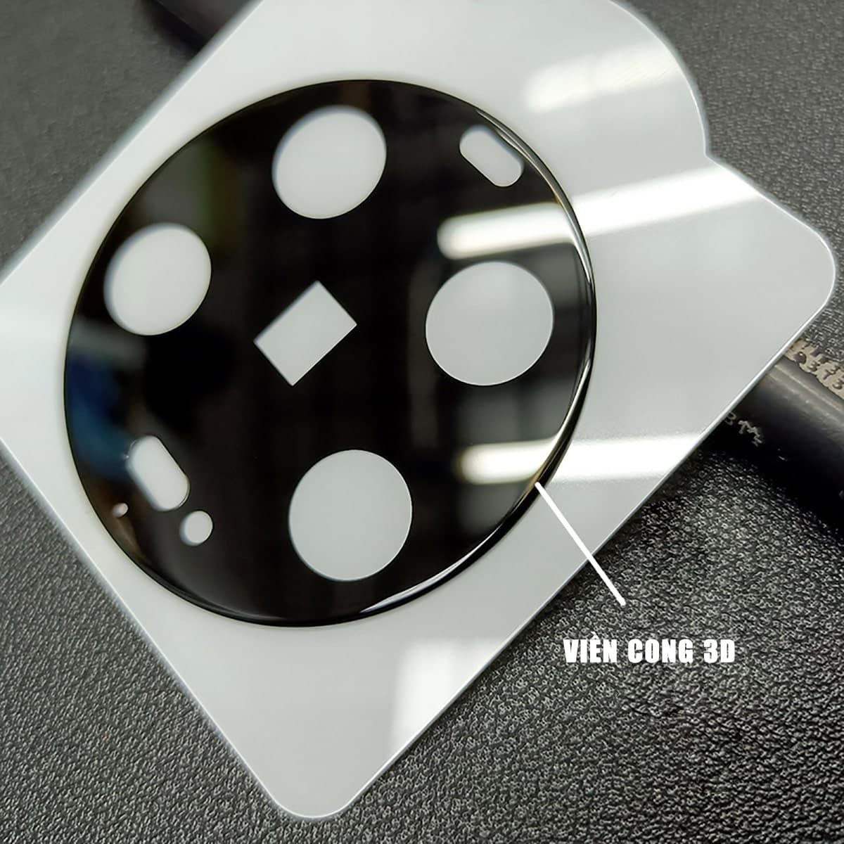Dán camera Xiaomi 13 Ultra thấu kính nổi 3D - Cường lực camera Xiaomi 13 Ultra độ cứng 9H trong suốt - 5