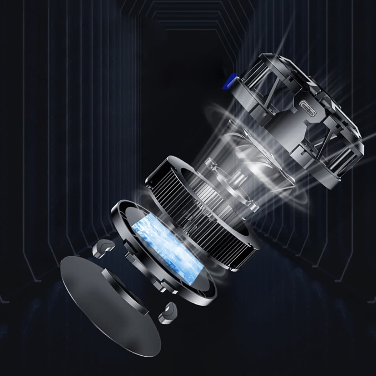 Quạt tản nhiệt điện thoại máy tính bảng GT29 siêu sò lạnh 2024 25W sò lạnh 40x40mm led RGB - Tản nhiệt Ipad GT29 - 7