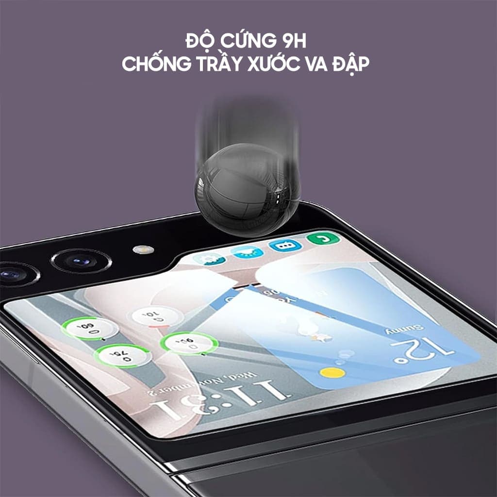 Kính cường lực Samsung Z Flip 5 full màn hình phụ phủ nano - Dán màn hình phụ Samsung Galaxy Z Flip 5 5G - 7