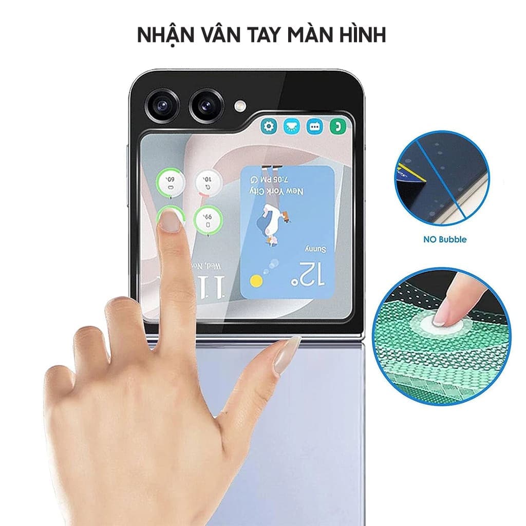 Kính cường lực Samsung Z Flip 5 full màn hình phụ phủ nano - Dán màn hình phụ Samsung Galaxy Z Flip 5 5G - 10