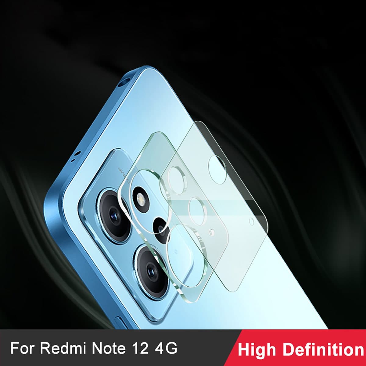 Dán camera Redmi Note 12 4G thấu kính nổi 3D - Cường lực camera Xiaomi Redmi Note 12 4G độ cứng 9H trong suốt - 3