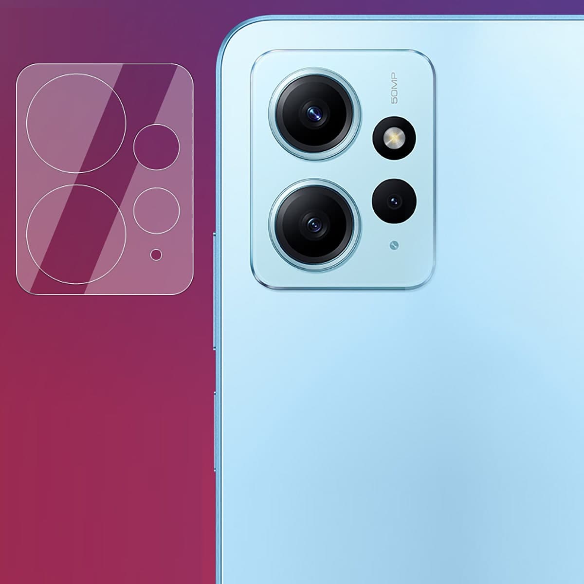 Dán camera Redmi Note 12 4G thấu kính nổi 3D - Cường lực camera Xiaomi Redmi Note 12 4G độ cứng 9H trong suốt - 2