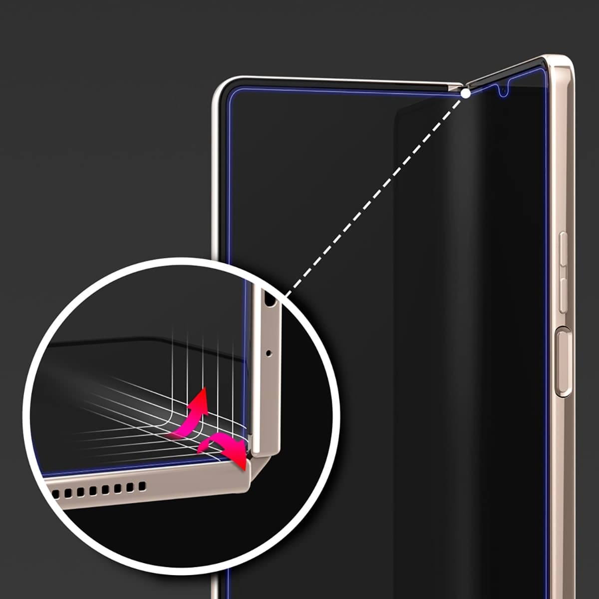 Dán màn hình Samsung Z Fold 5 5G full màn hình chính PPF dẻo trong suốt - Dán màn hình chính Samsung Galaxy Z Fold 5 - 3