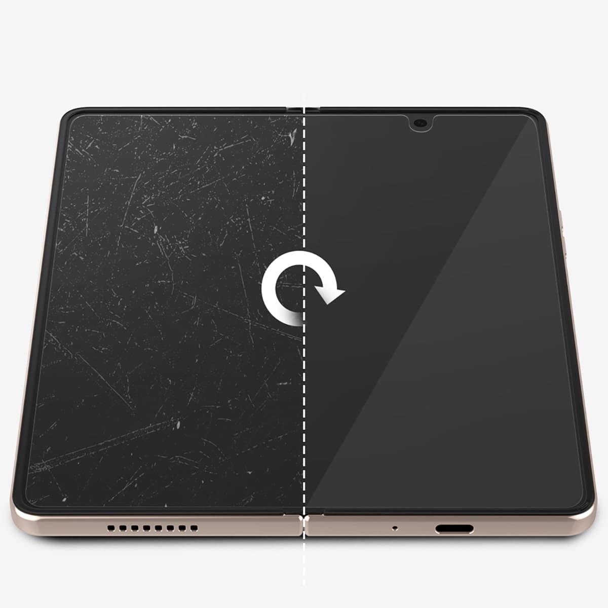 Dán màn hình Samsung Z Fold 5 5G full màn hình chính PPF dẻo trong suốt - Dán màn hình chính Samsung Galaxy Z Fold 5 - 7