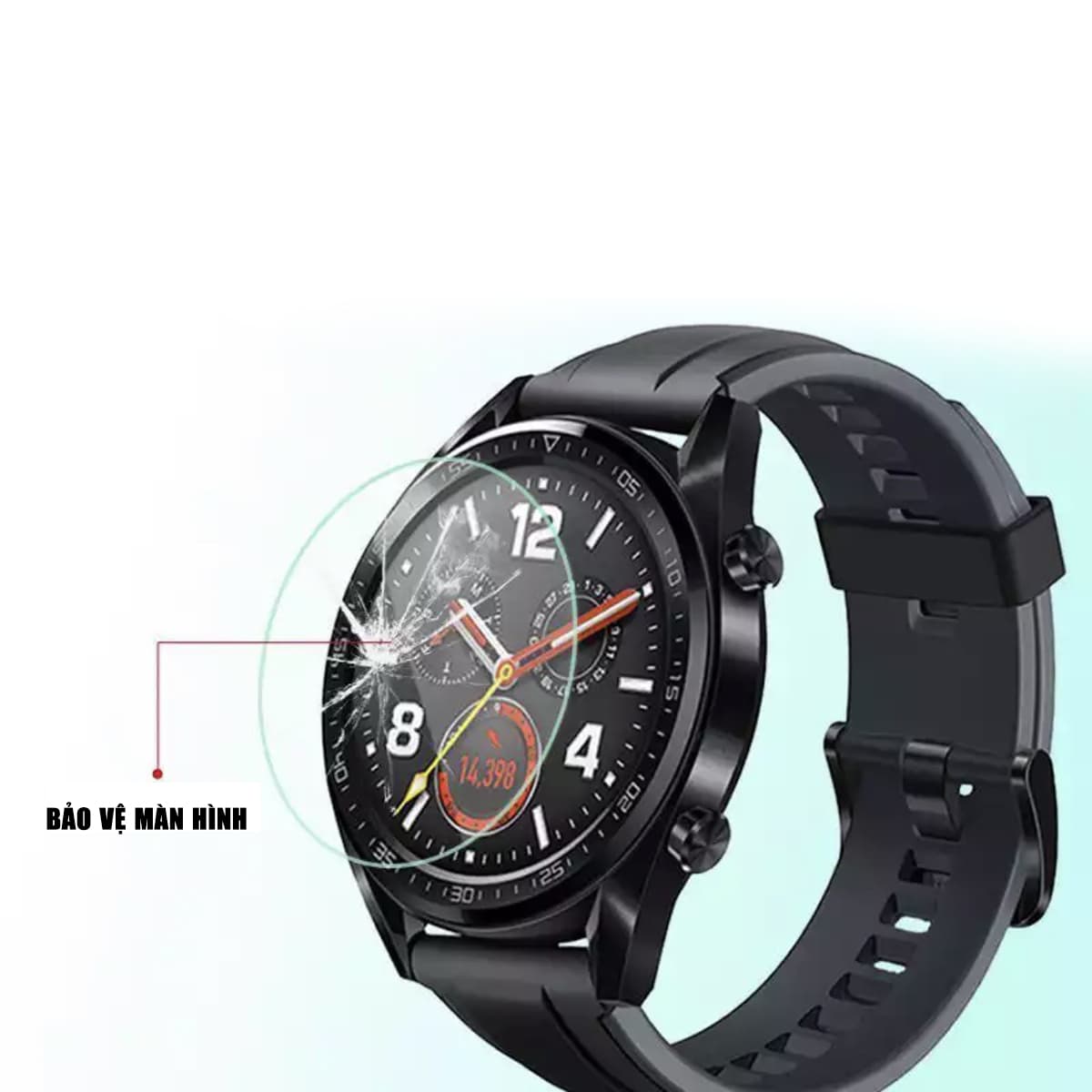 Kính cường lực đồng hồ dùng cho các đồng hồ mặt phẳng hình tròn đường kính 28mm - 42mm full keo chống xước màn hình - 4