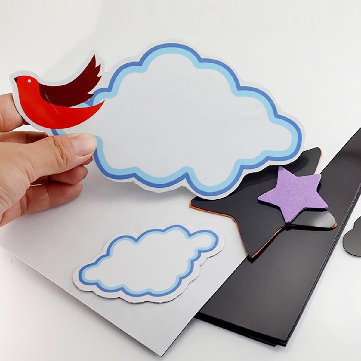 Nam châm lá dẻo A4 dày 1mm có keo dán decal làm giáo cụ dạy học bảng tên, ghi thông tin lên bảng từ, tủ lạnh, rèm cửa sổ - 6