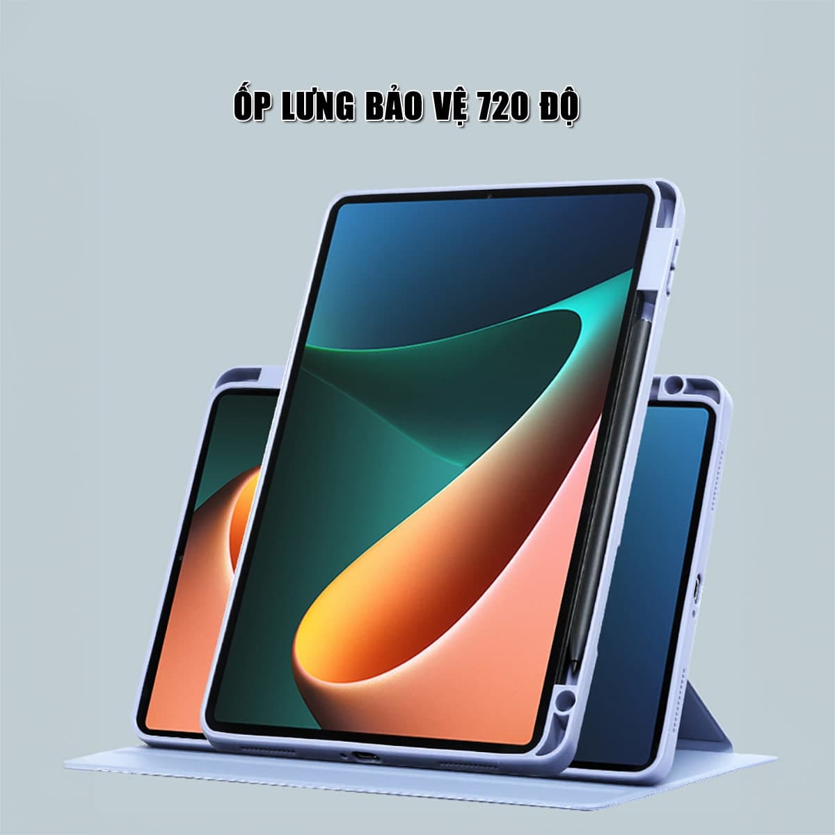 Ốp lưng Xiaomi Pad 6 / Mi Pad 6 Pro - Bao da Xiaomi Pad 6 Pro 720 độ bảo vệ chống trầy xước va đập có khe để bút - 6