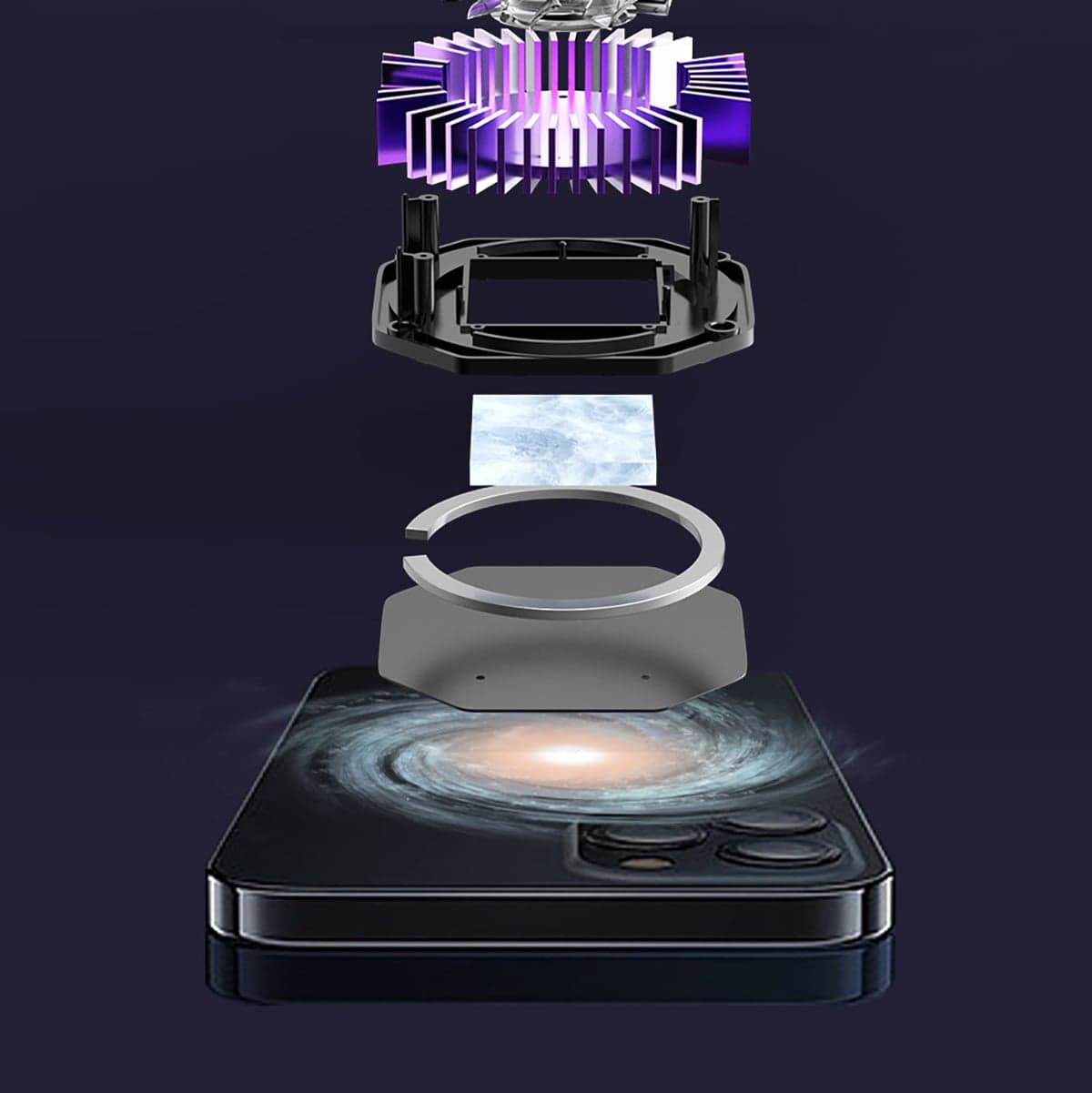 Quạt tản nhiệt điện thoại máy tính bảng LS02 sò lạnh từ tính led RGB tản nhiệt cho điện thoại gaming livestream - 7