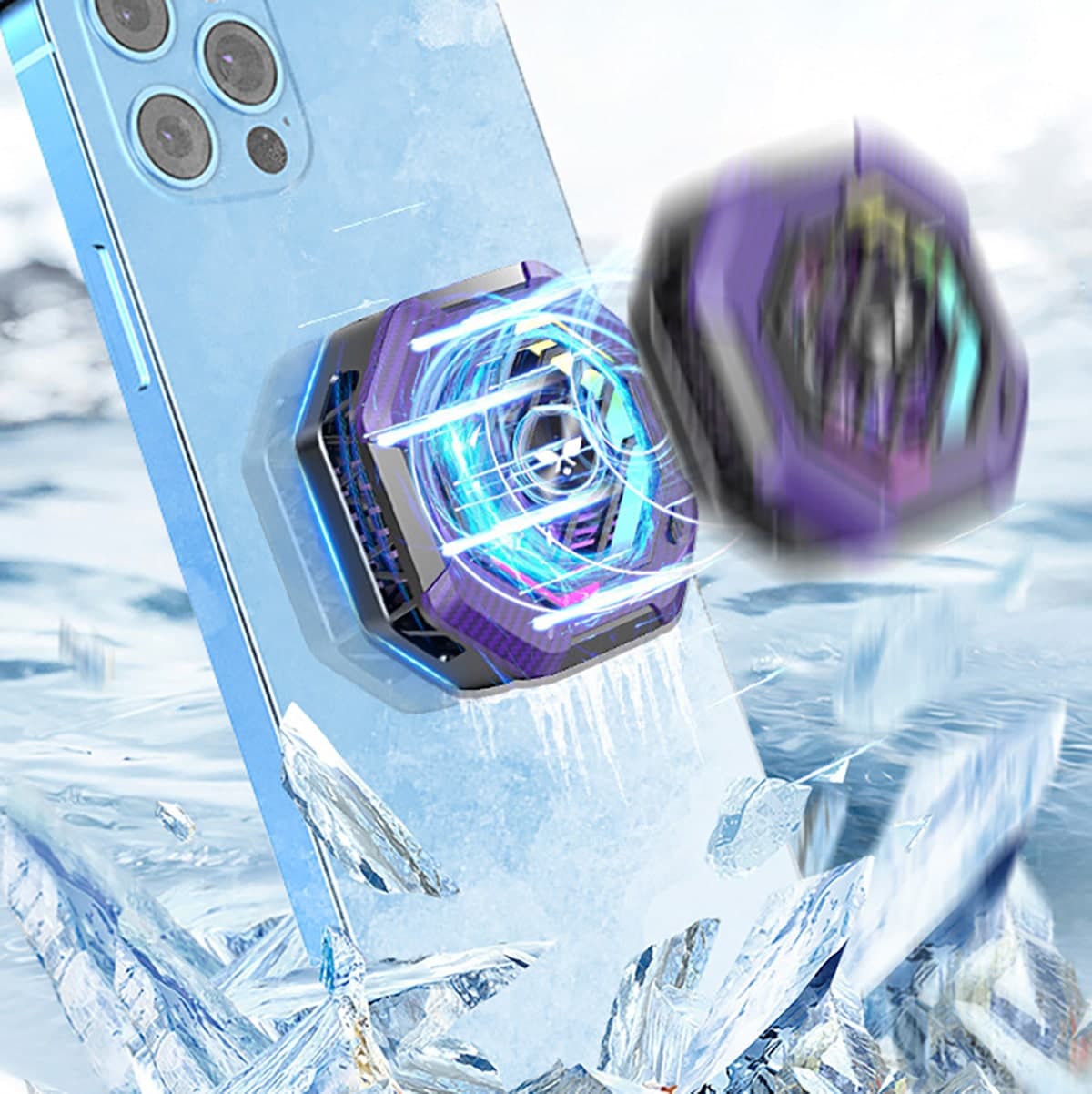 Quạt tản nhiệt điện thoại máy tính bảng LS02 sò lạnh từ tính led RGB tản nhiệt cho điện thoại gaming livestream - 5