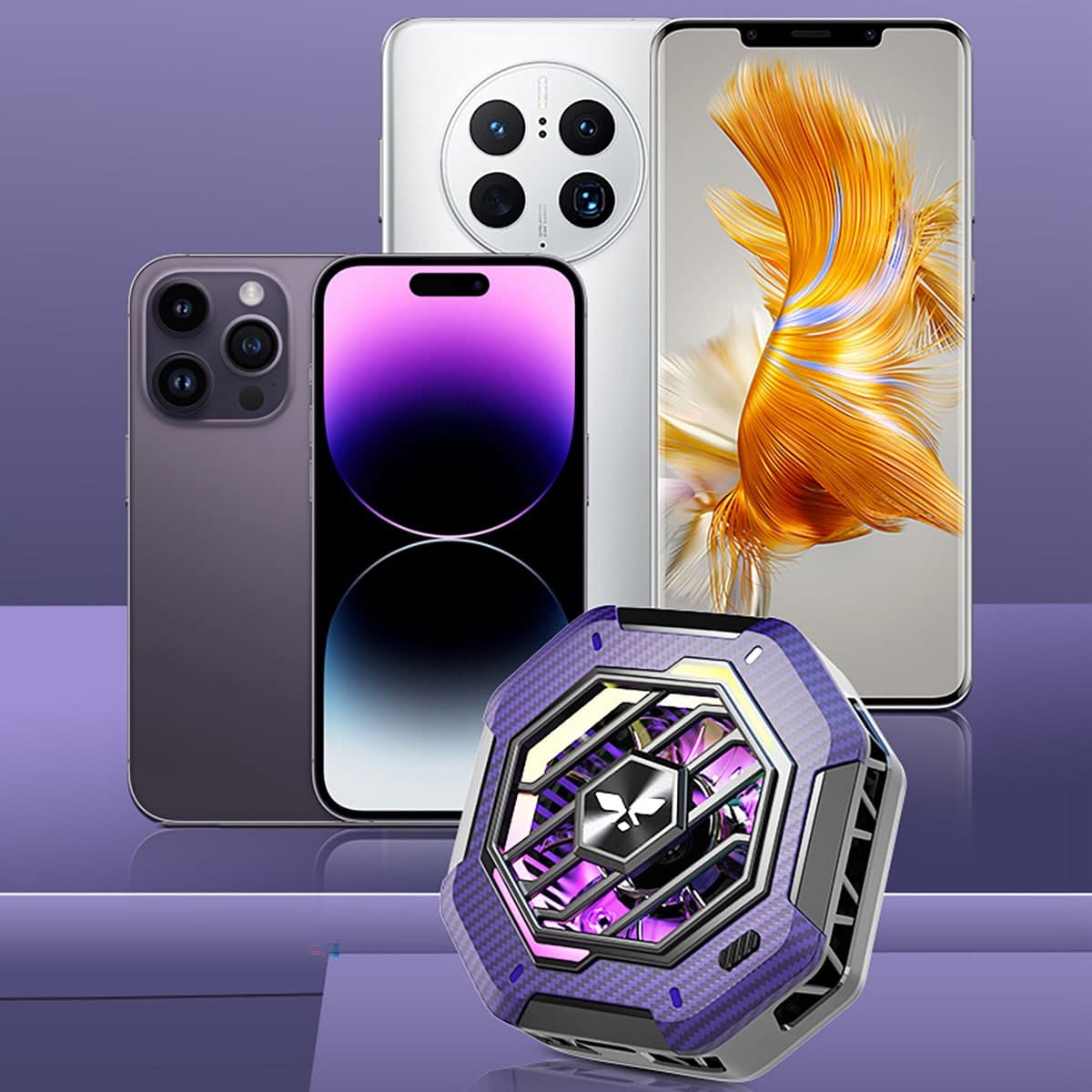 Quạt tản nhiệt điện thoại máy tính bảng LS02 sò lạnh từ tính led RGB tản nhiệt cho điện thoại gaming livestream - 2