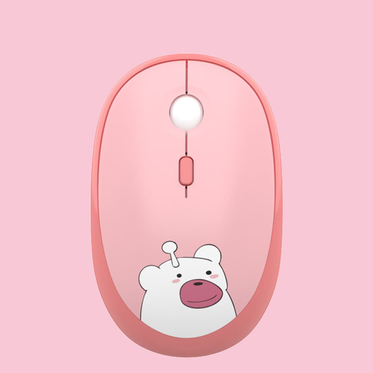 Bộ bàn phím chuột không dây cute Hello Bear - chuột máy tính không dây bàn phím MOFII hồng dễ thương Wireless - 6