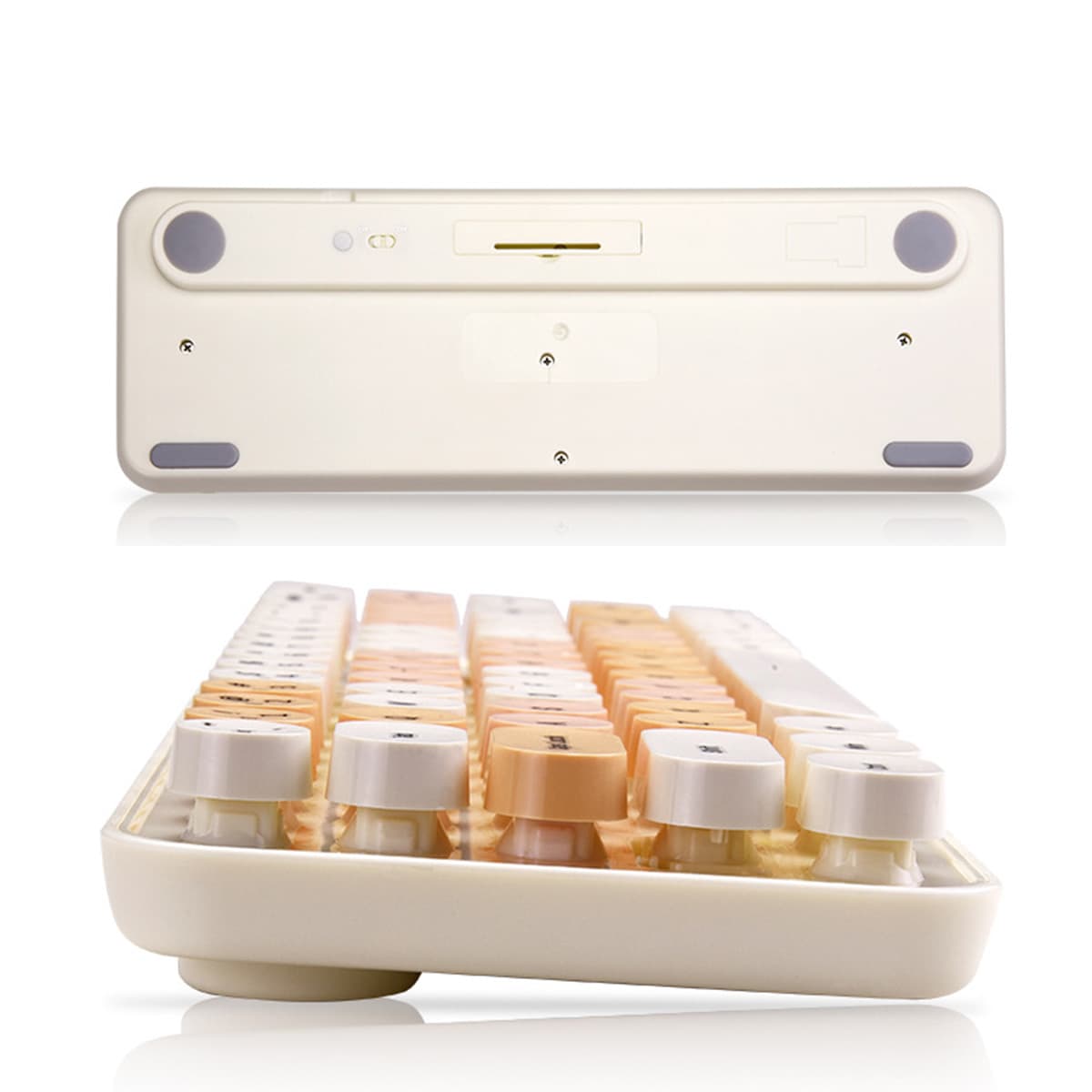 Bàn phím chuột không dây Mini Bean Wireless - chuột máy tính không dây bàn phím MOFII hồng dễ thương - 4