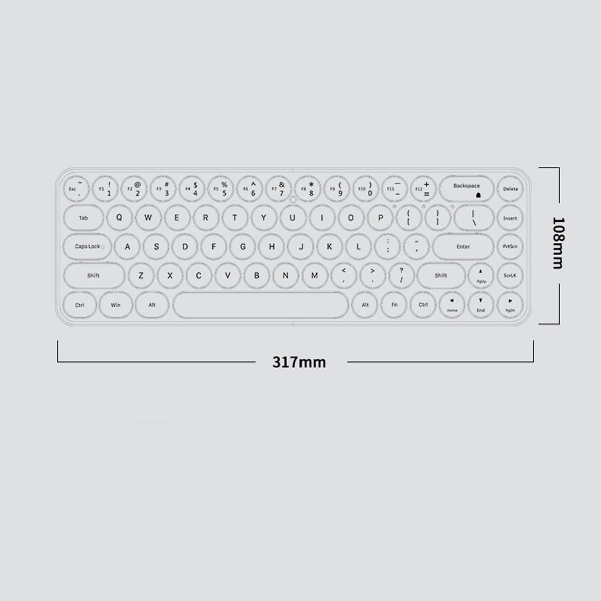 Bàn phím chuột không dây Mini Bean Wireless - chuột máy tính không dây bàn phím MOFII hồng dễ thương - 8