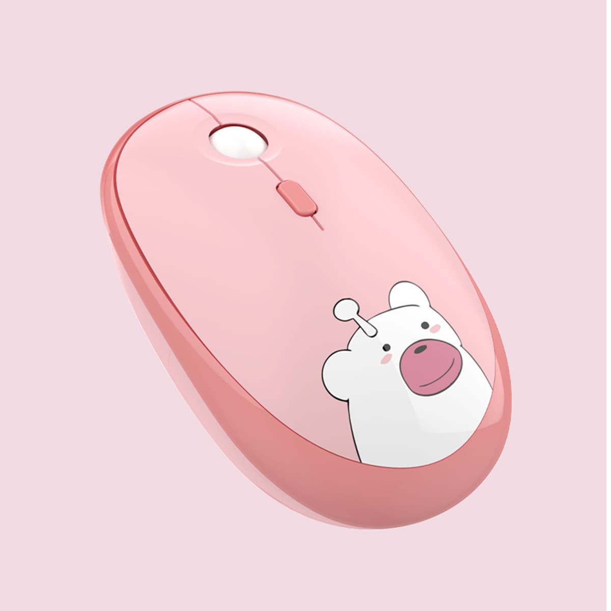 Chuột máy tính không dây Hello Bear - Chuột hồng dễ thương cute hình gấu Wireless Mofii - 2