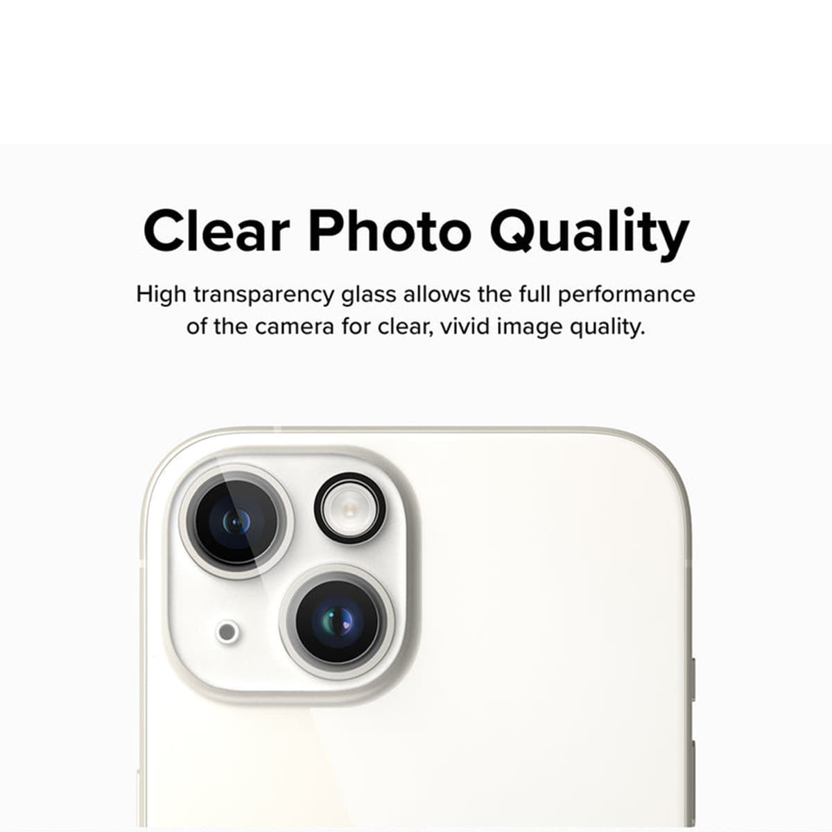 Dán camera Iphone 15 thấu kính nổi 3D - Cường lực camera Iphone 15 độ cứng 9H trong suốt - 8