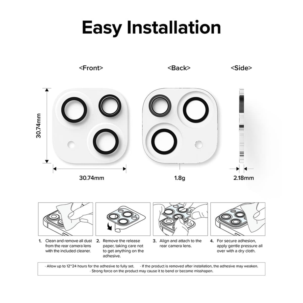 Dán camera Iphone 15 thấu kính nổi 3D - Cường lực camera Iphone 15 độ cứng 9H trong suốt - 4