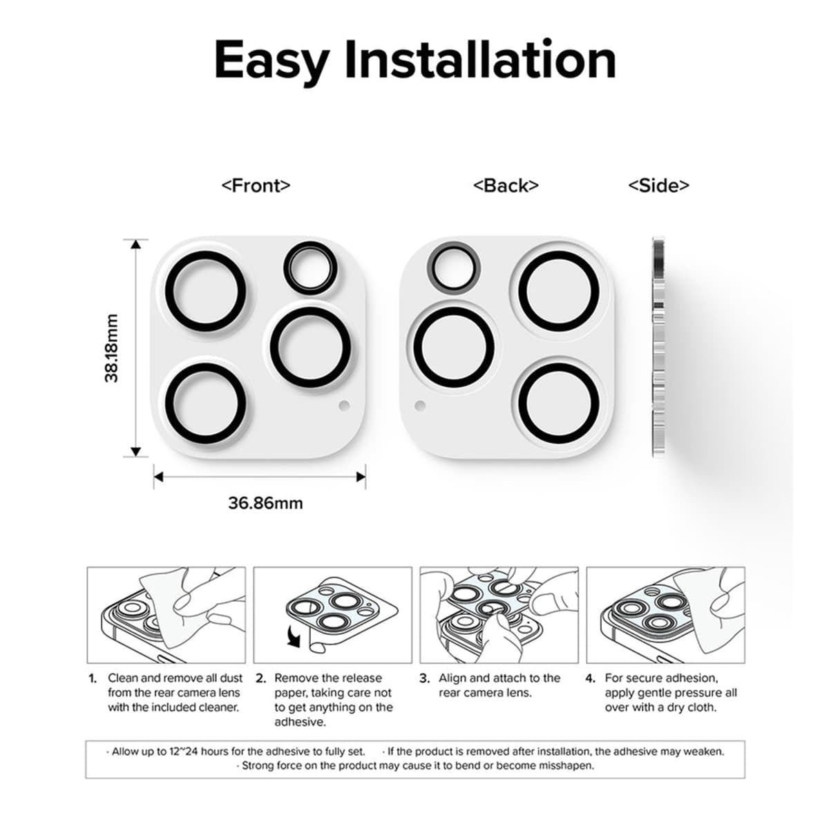 Dán camera Iphone 15 Pro thấu kính nổi 3D - Cường lực camera Iphone 15 Pro độ cứng 9H trong suốt - 9