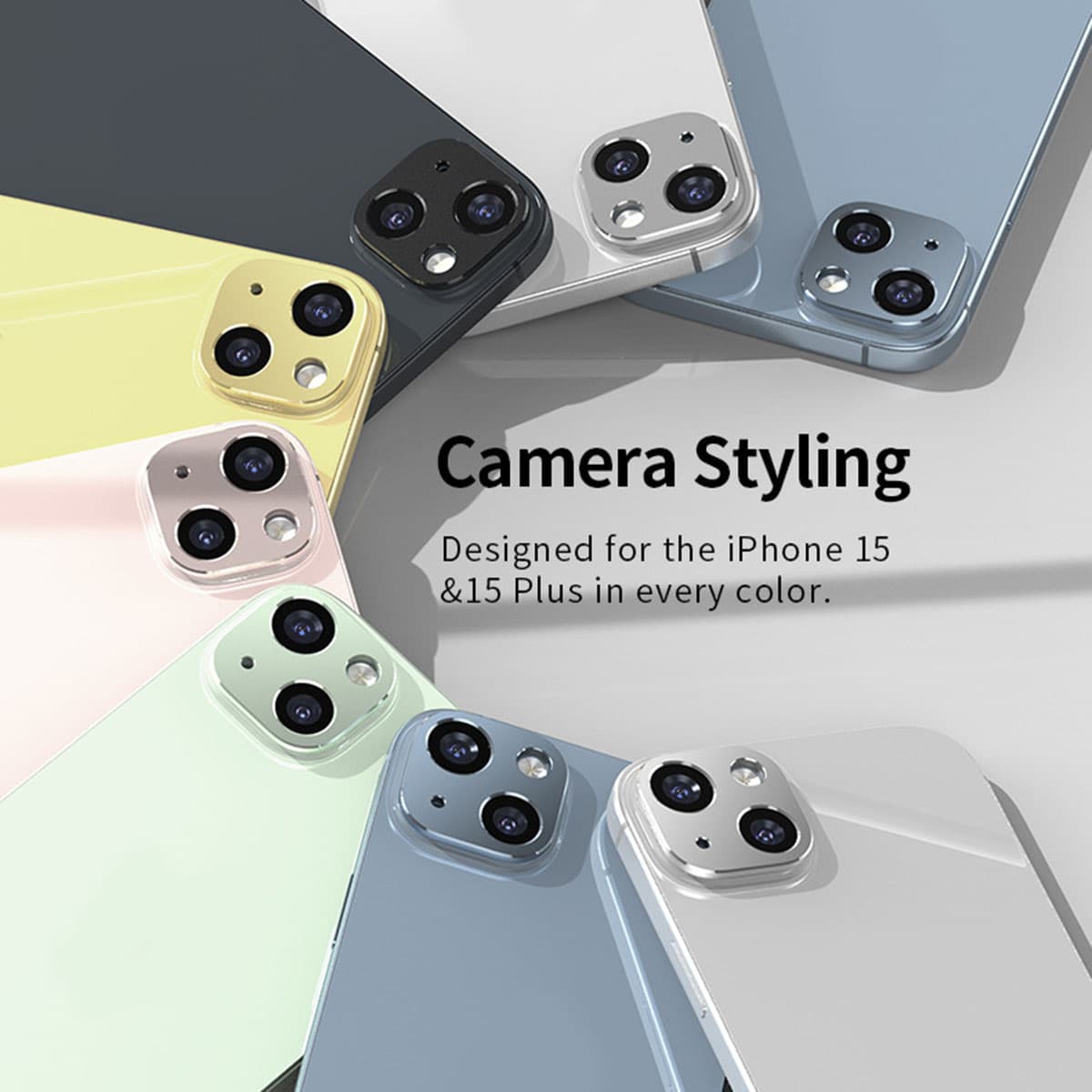 Dán camera Iphone 15 Plus - Khung kim loại bảo vệ camera Iphone 15 Plus chống trầy xước va đập - 5