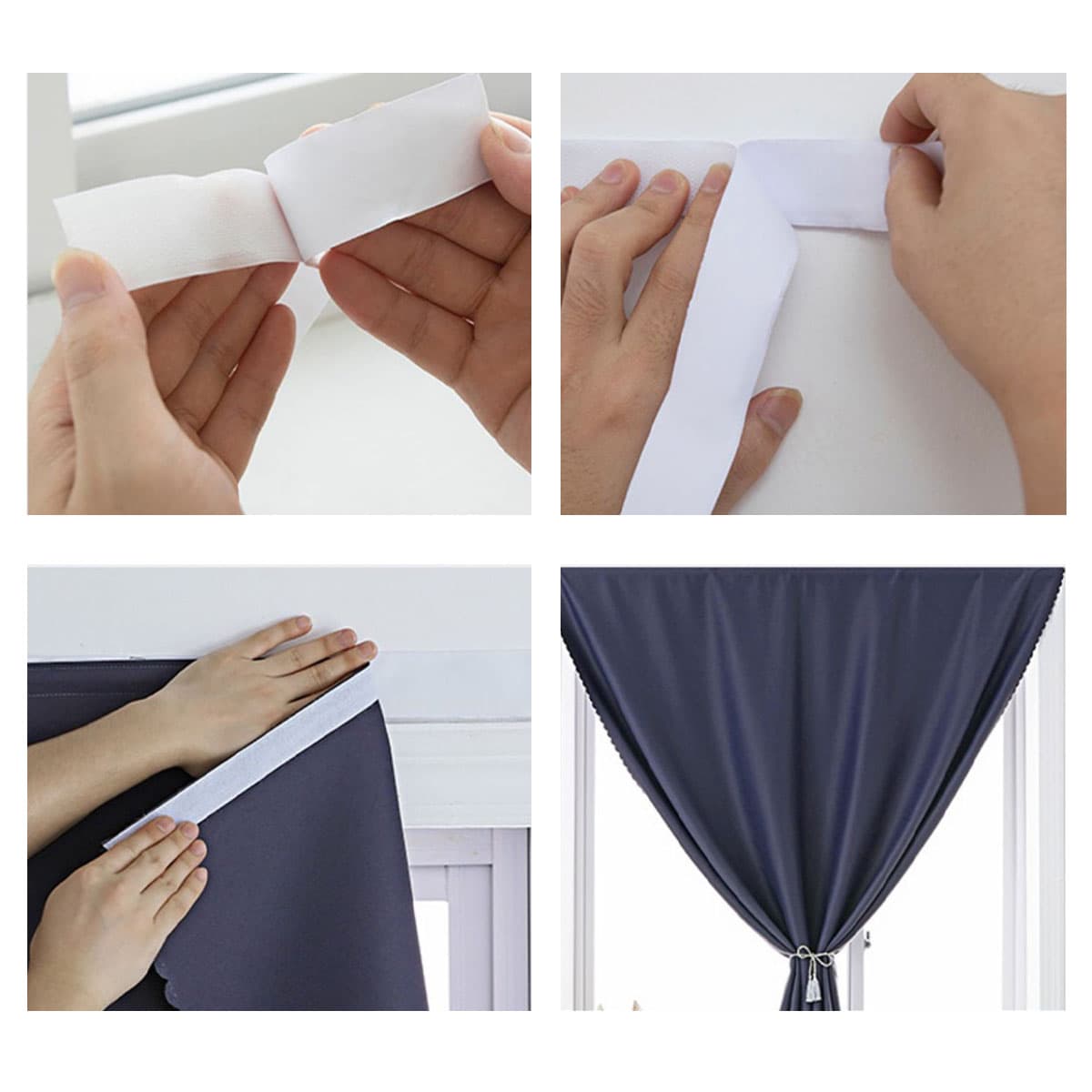 Băng gai Velcro, Băng gai dính khóa nhám gai, miếng dán vải 2 mặt dán giày, túi xách, quần áo các vật dụng gia đình - 7