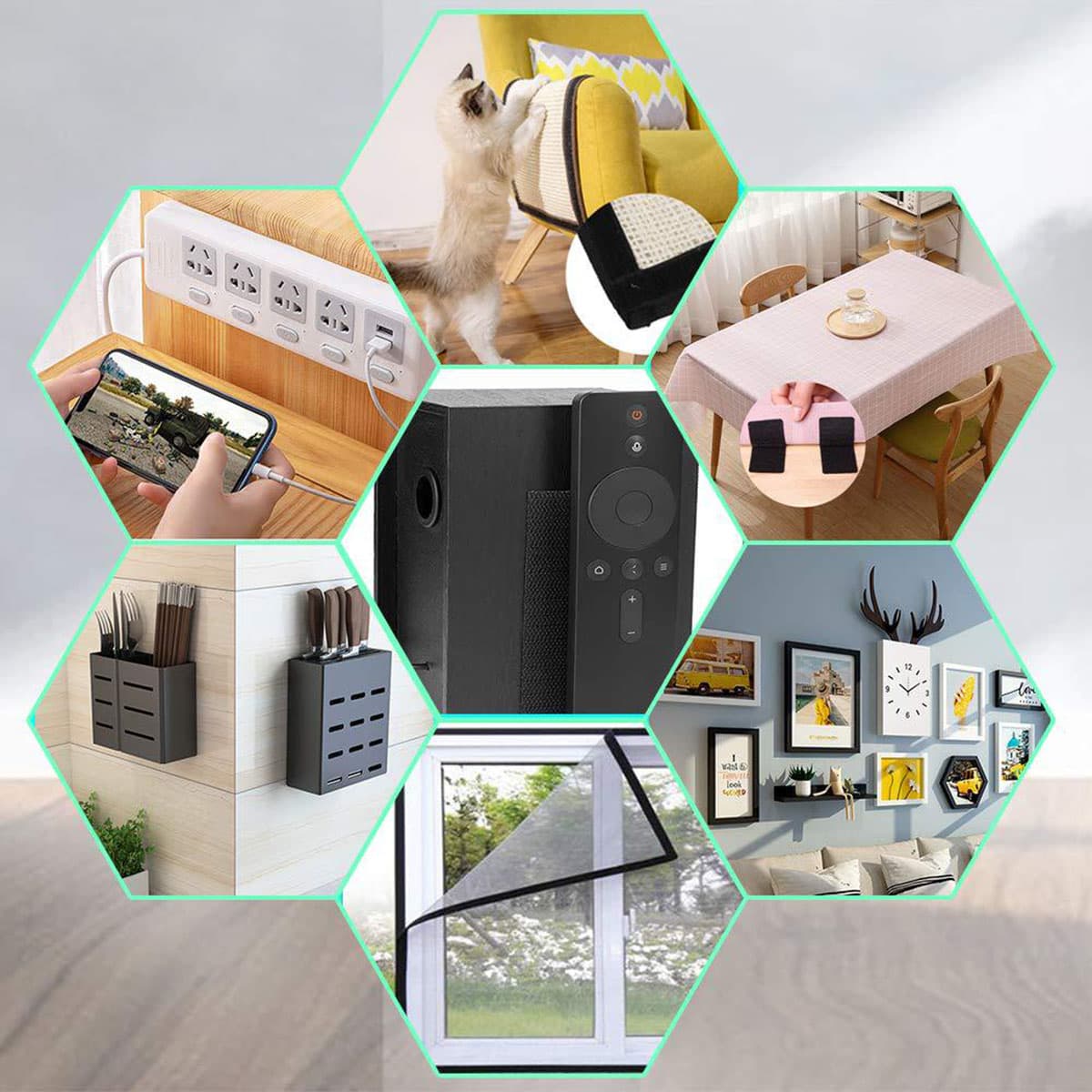 Băng gai Velcro, Băng gai dính khóa nhám gai, miếng dán vải 2 mặt dán giày, túi xách, quần áo các vật dụng gia đình - 11