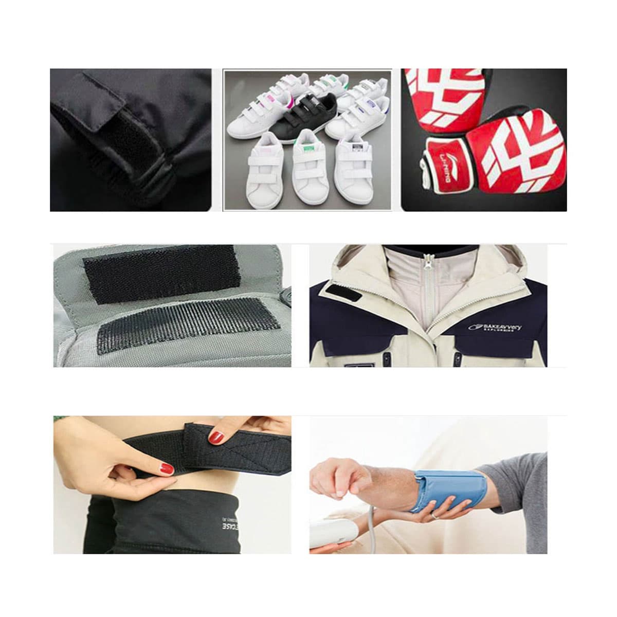 Băng gai Velcro, Băng gai dính khóa nhám gai, miếng dán vải 2 mặt dán giày, túi xách, quần áo các vật dụng gia đình - 8