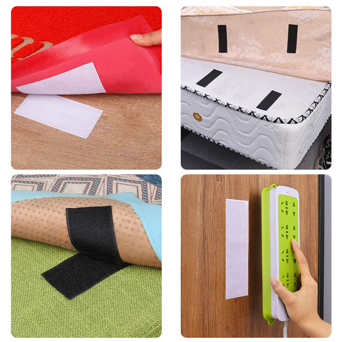 Băng gai Velcro có keo, Băng gai dính khóa nhám gai, miếng dán vải 2 mặt dán giày, túi xách, quần áo các vật dụng - 11