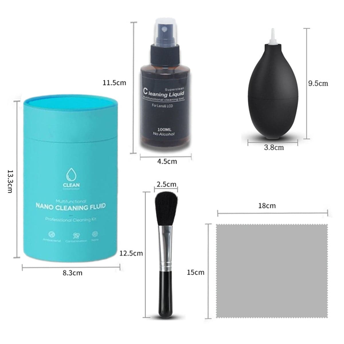 Bộ vệ sinh laptop máy ảnh đa năng 5in1 phụ kiện làm sạch máy tính, laptop Macbook, ipad, máy ảnh, đồng hồ - 2