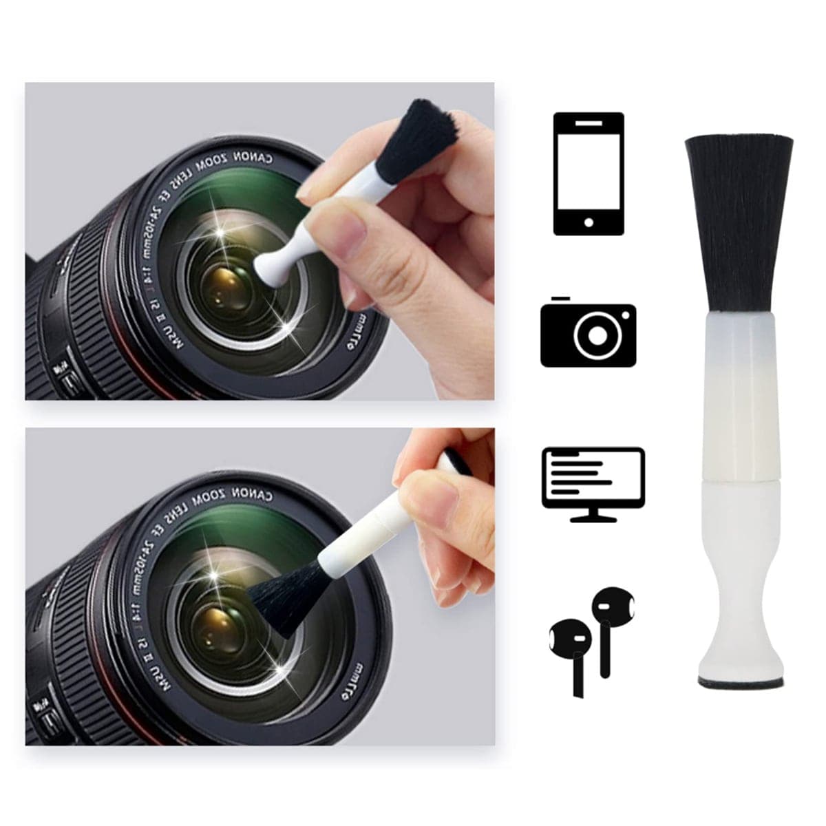 Bình xịt vệ sinh làm sạch màn hình điện thoại - Bộ dụng cụ vệ sinh Laptop Bàn phím Tai nghe đa năng 10in1 - 3